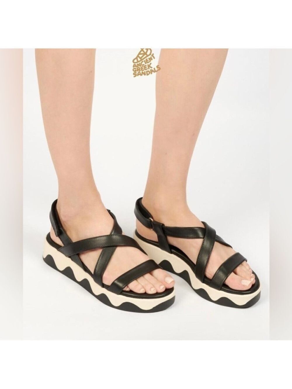 Ancient Greek Sandal’s Ephesus Platform Slingback Sandals - NWT